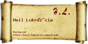 Heil Lukrécia névjegykártya